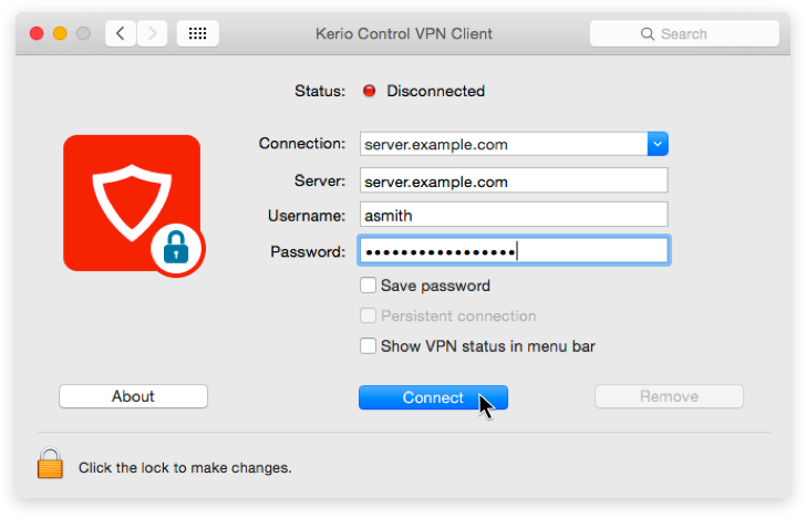 Kerio Control VPN